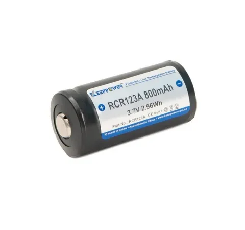 Dobíjecí baterie Keeppower RCR123A 800 mAh (Li-Ion) s ochranou