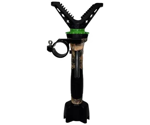 Držák LED baterky nebo přísvitu ke střelecké holi TETRAO Primo