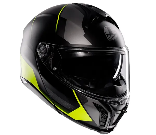Helma na moto AGV TOURMODULAR E2206 MULTI MPLK PERCEPTION BLACK/YEL — obrázek 2