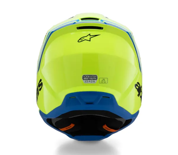 Dětská helma 2026 Alpinestars SM3 Youth Radium yellow/black/blue glossy — obrázek 4