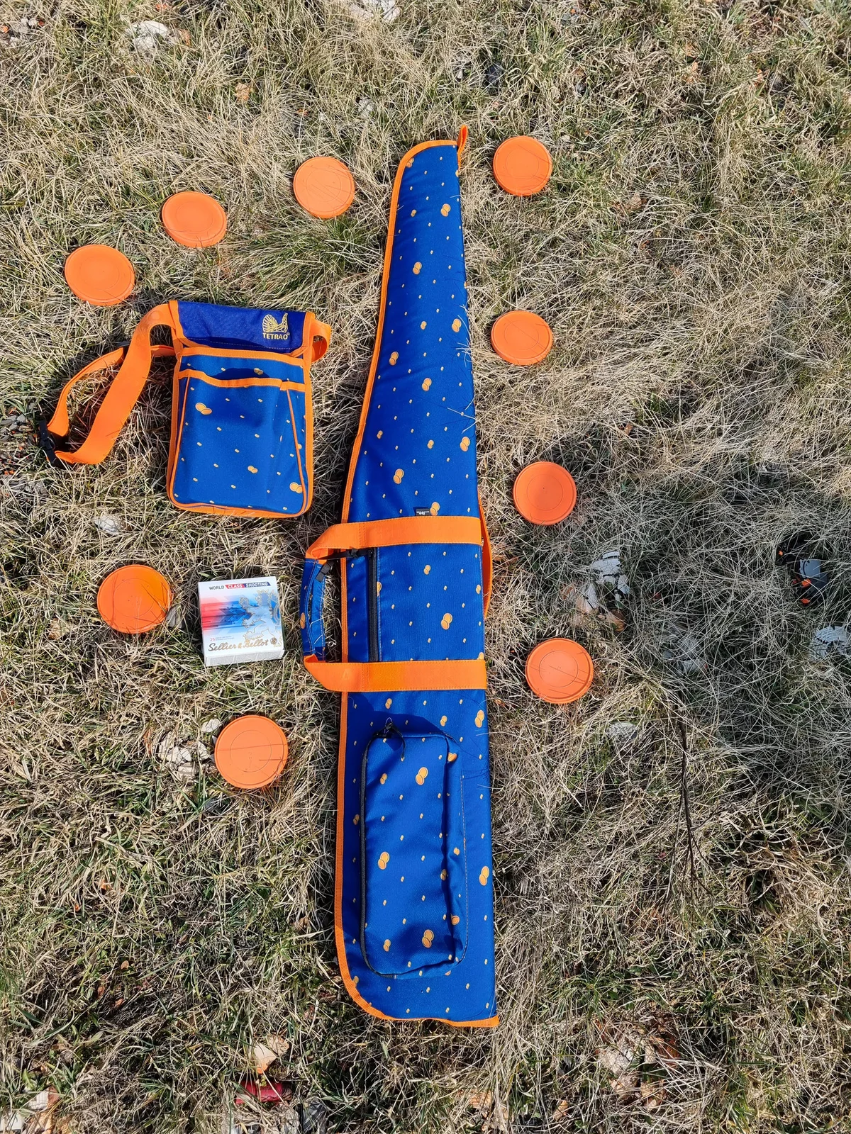 Brašna na brokové náboje TETRAO modrá + ručníček s motivem asfaltové holuby — obrázek 4