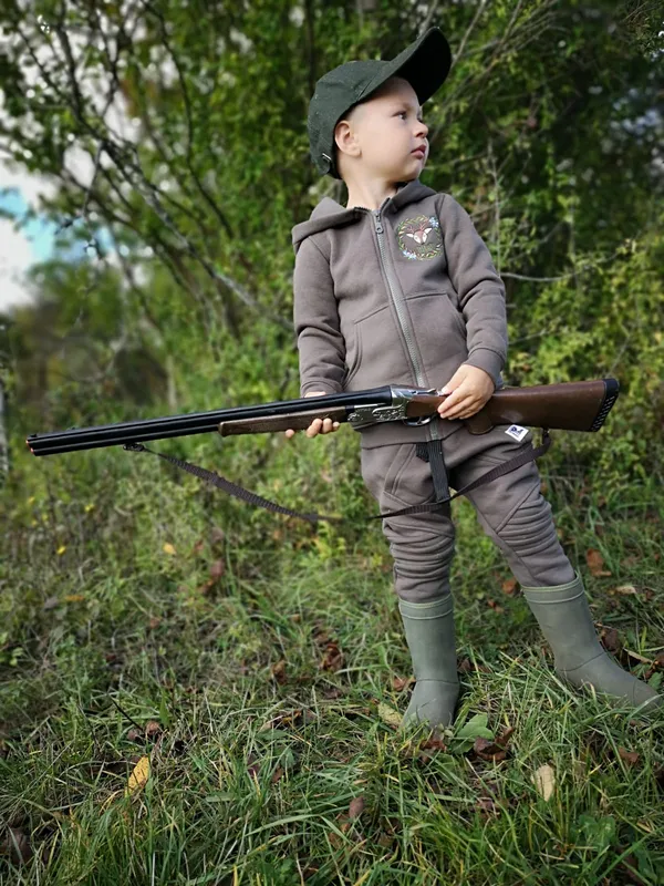 Dětská lovecká mikina se zipem TETRAO tenká — obrázek 6