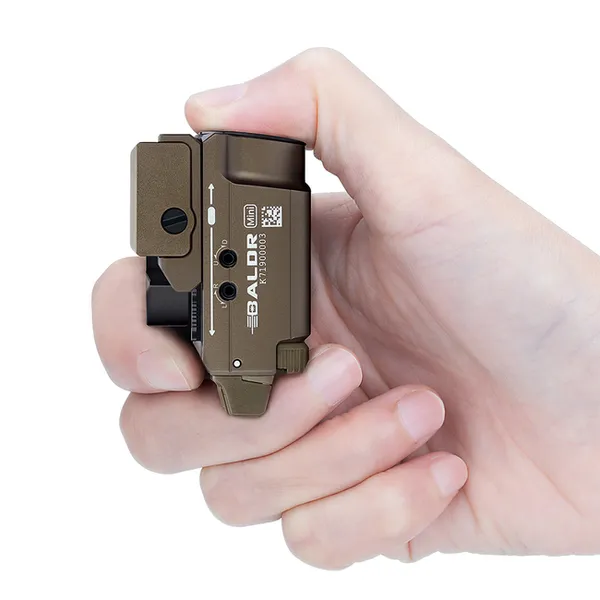 Světlo na zbraň Olight Baldr Desert Mini 600 lm - zelený laser — obrázek 10
